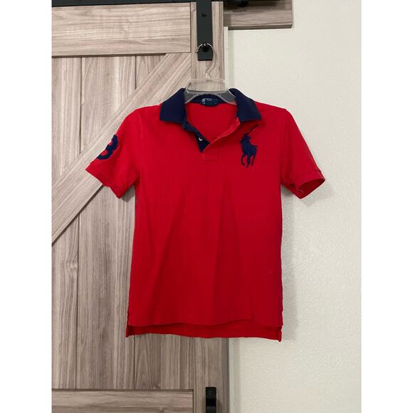 Polo, Ralph, Lauren boys, medium, red and blue polo - Picture 1 of 6